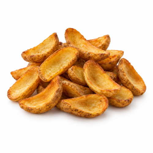 AI-generated menu image of Patate Dippers, centered on a white background