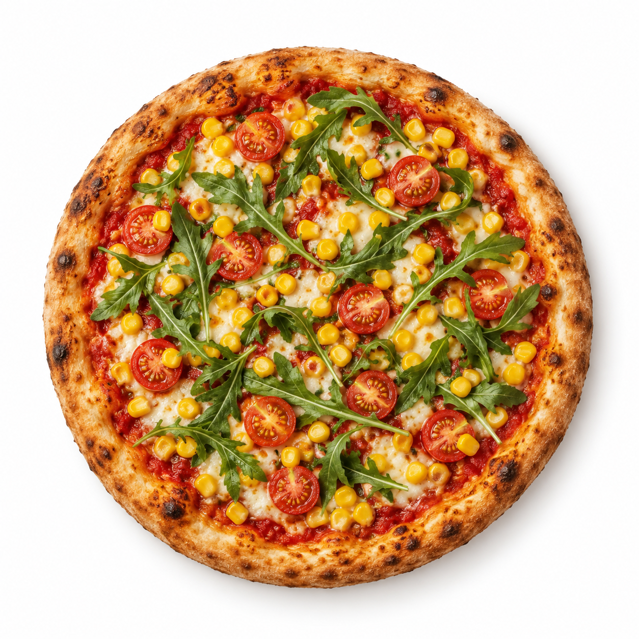 AI-generated menu image of Primavera, centered on a white background